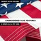 COMBO 5FT TANGLE FREE SPINNING FLAG POLE AND FLAG KIT: 5ft flag pole, 2.5x4ft American Embroidered Pole Sleeve flag, Pole Bracket Hardware